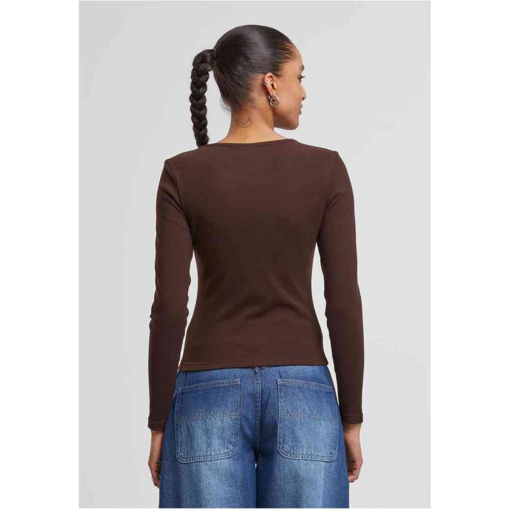 Urban Classics - Heat slim Longsleeve top - Bruin